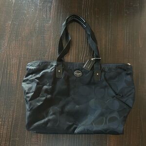 Coach Black Patterned Tote